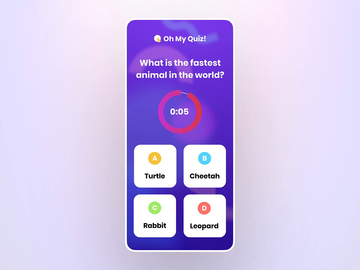 Quiz App UI designs, themes, templates and downloadable graphic ...