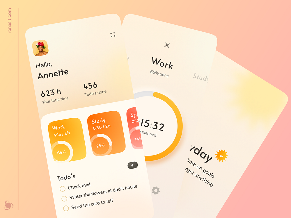 Activity Tracker Mobile App by Dmitry Lauretsky for Ronas IT UI/UX