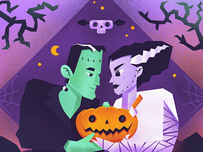 Halloween Love Story Illustration