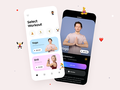 PopSugar Fitness App Concept fitness app mobile ui mvp ui ux trainer strenght running video yoga workout load icons gym graphics fitness exercise ronas it mobile app design app