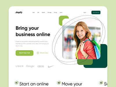 Shopify Home Page Redesign Concept