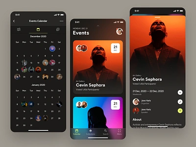 Event App Design Concept app calendar concert conference entertainment event festival graphics icons ios meetup mobile mobile app ronas it schedule ticket ui user experience ux