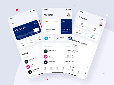 Bank of America | Online Banking Mobile App Concept animation app app design bank bank app bank card bank of america banking finance app finances fintech fintech app mobile app mobile app design mobile ui mvp redesign ronas it ui ux