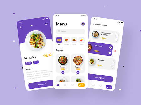 Food Delivery App by Dmitry Lauretsky for Ronas IT | UI/UX Team on Dribbble