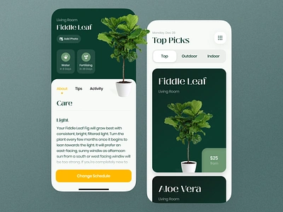 Vera Plant Growing App - Redesign app app design eco ecommerce flower garden green growbox growing app growing app indoor light mobile app plant planting ronas it stats store ui ux