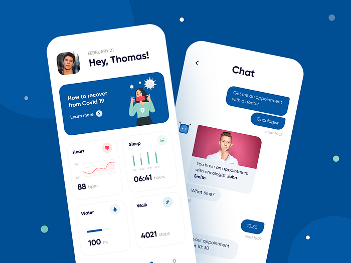 Healthcare Chat Bot by Dmitry Lauretsky for Ronas IT | UI/UX Team on ...