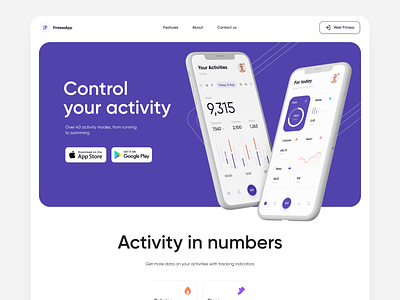 Activity Tracker App - Landing Page