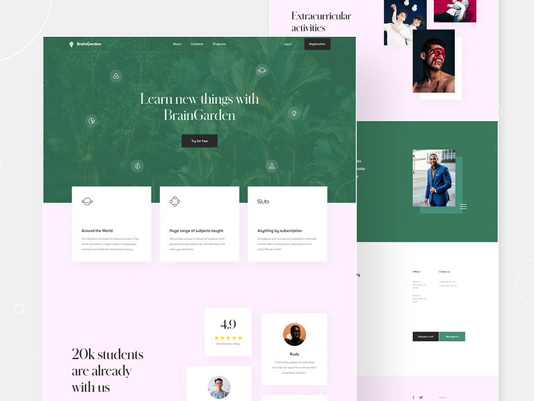 Education Landing Page Design by Dmitry Lauretsky for Ronas IT | UI/UX ...