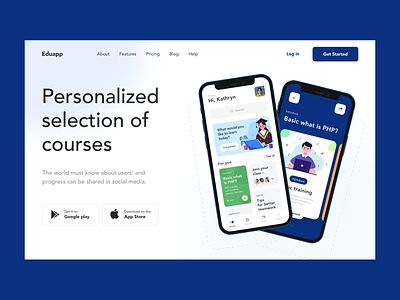 Education App Landing Page
