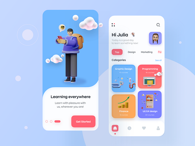 Education Platform - Mobile App by Dmitry Lauretsky for Ronas IT | UI ...