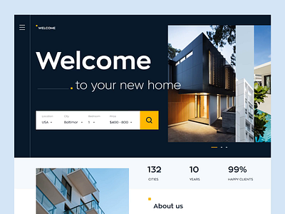 Real Estate Landing Page app appartment brand branding design house landing page mobile product product design property real estate rent responsive sell ui ux web web design