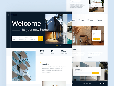 Real Estate Landing Page by Dmitry Lauretsky for Ronas IT | UI/UX Team ...