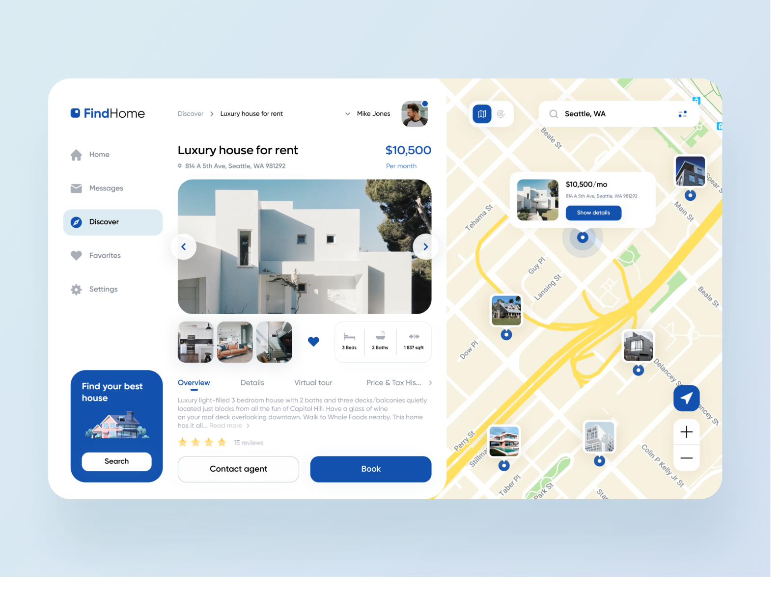 Real Estate Service by Dmitry Lauretsky for Ronas IT | UI/UX Team on