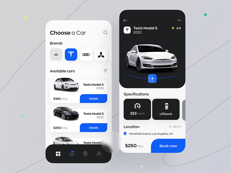 Car Rental Mobile App by Dmitry Lauretsky for Ronas IT | UI/UX Team on ...