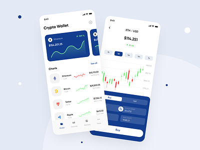 Crypto Trading App android app app design bitcoin btc crypto cryptocurrency design eth exchange finance financial ios mobile app platform signal trade trading ui ux
