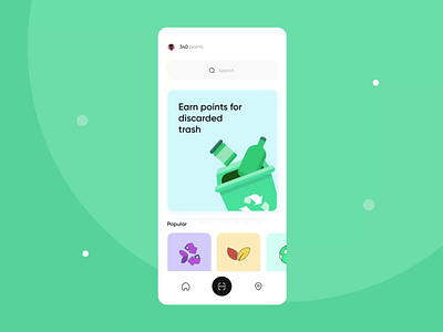 Recycling App android animation app app design clean design garbage interface ios mobile app mvp recycle recycling ronas it ui user experience ux waste waste sorting