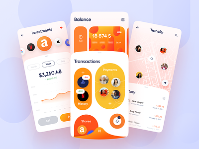 Private Banking App android app app design bank banking buy card design finance financial ios mobile app mvp private ronas it sell stocks transfer ui ux