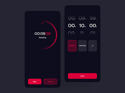 Timer App alarm android app app design clock design effective effectiveness ios manage time mobile app mvp ronas it time time efficiency timer timer app ui ux