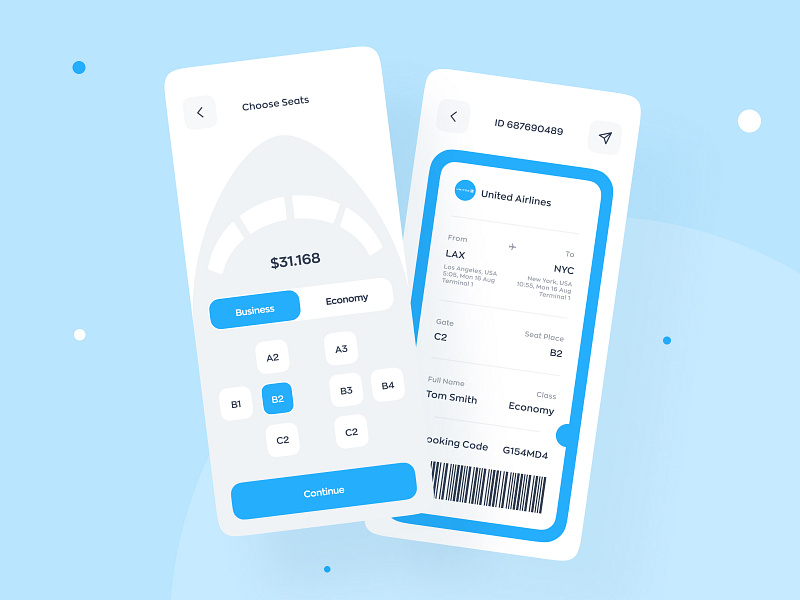 Ticket App - Mobile application concept by Dmitry Lauretsky for Ronas ...