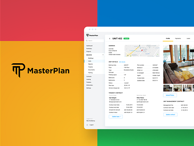MasterPlan | Property management app admin dashboard business analytics business process automation desktop figma lease management property management proptech real estate reporting ui ux web design