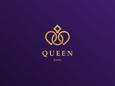 Queen Jewelry Logo beauty company concept elegant future futuristic icon identity illustration line linear logo minimal minimalist modern monogram simple style symbol vector