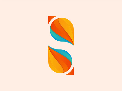 S with Paintbrush branding design icon illustration logo typography vector