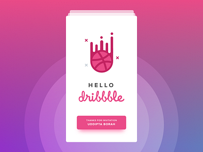 Hello Dribbble !!! app design first imagine invite peru ui ux