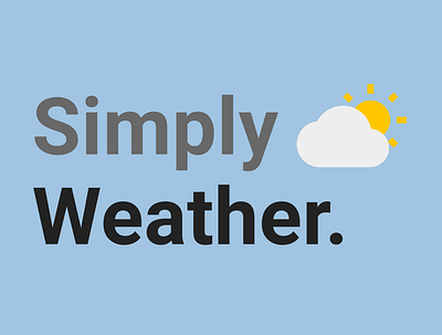 Simply Weather App Logo app branding design logo mobile ui