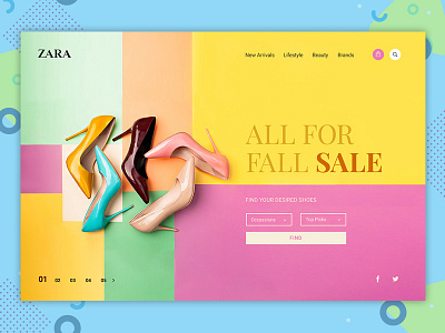 Landing Page - Daily UI #003 bright colours classy colourfull daily ui 003 flat colours interstitial ad landing page sleek design