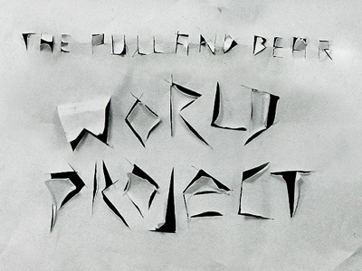 The Pull And Bear World Project cut paper typography