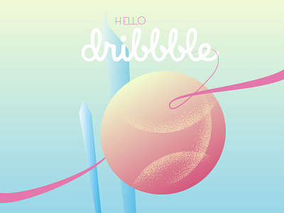 Hello Dribbble debut design flat illustration vector web