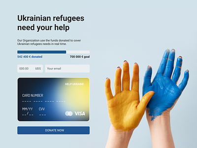 Crowdfunding Campaign card credit card crowdfunding campaign donation refugees ui ukraine ux web web design