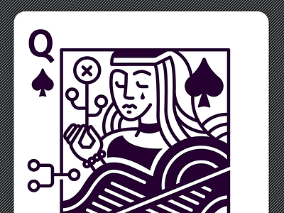 Queen of Spades cards cry dark drop error illustration playing poker queen royal sad spades