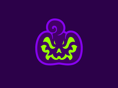 Jack-O'-Lantern green halloween jack lantern monster pumpkin purple