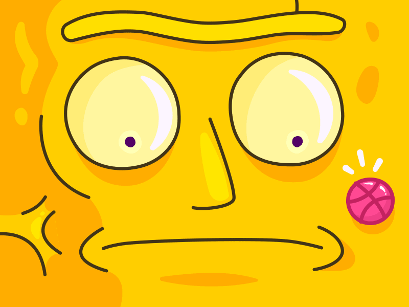 Dribbble Invite - Show me what you got! ball dribbble got invitation invite me morty rick show what yellow you