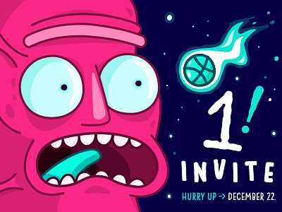 Dribbble Invite - Show me what you got! dribbble got invitation invite me rick and morty show what you