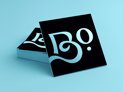 Bo - Bobinka Card 3d blue bo bobinka business card foil glossy metallic paper render