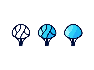 Bluetree - logotype concepts blue branch concept logo therapy tree wip