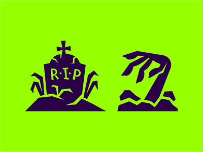 Halloween icons cartoon creepy cross death dirt grass grave green halloween hand icon icons purple rip silhouette soil spooky swamp violet zombie