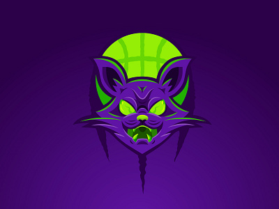 Halloween Cats - mascot logo animal basket basketball cat cat drawing icon kitty logo mascot mascot logo meow purple pussy sport