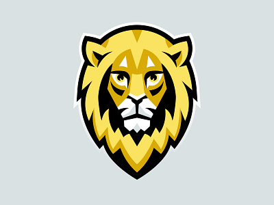 Lwy (Lions) E-Sport Team Mascot Logotype animal cat esport esports grey head lion lion logo lions logo lwy mascot mascot logo sport yellow