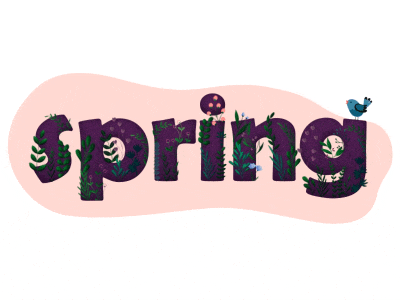 Spring animation illustation motion design nature plants spring