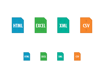 File types csv excel export file type html icon icons xml