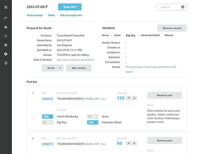 Parts Parts II design interface service site sprawsm ui web