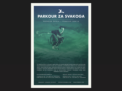 Belgrade Parkour Classes Poster advertising parkour poster print