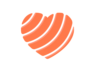 Salmon Lover fish heart logo love lover raw salmon sushi vector