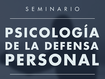 Psychology of self-defense event poster