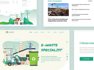 E Waste Company Design Exploration company profile eco electronic waste green website