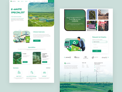 Alternate Design for E-Waste Company company profile eco electronic waste green illustration