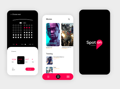 Spot on cinema app application application design cinema cinema app concept design graphic design logo modern ui user experience user interface ux